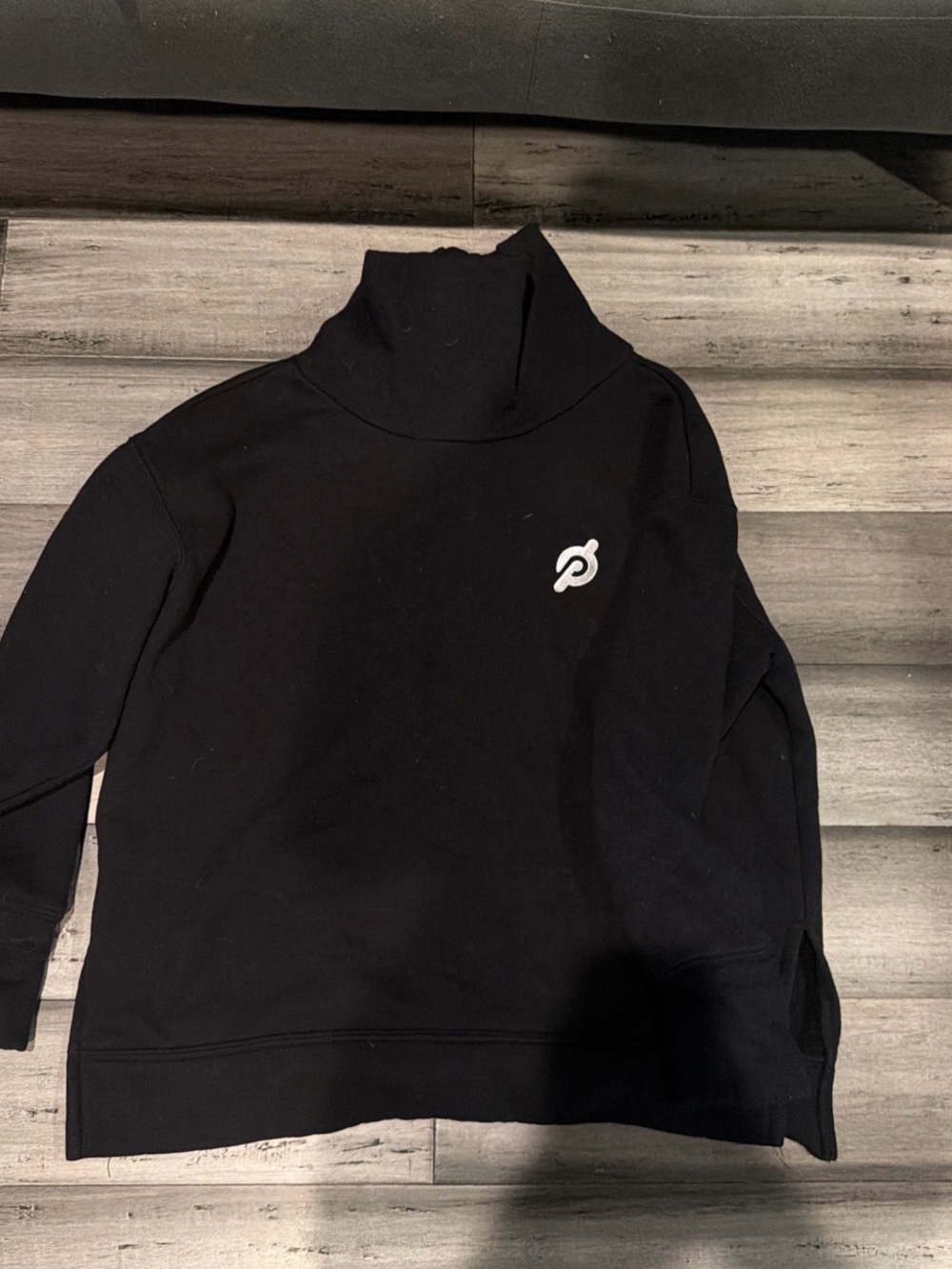 Peloton Black Turtleneck Sweatshirt with White Logo - Men's